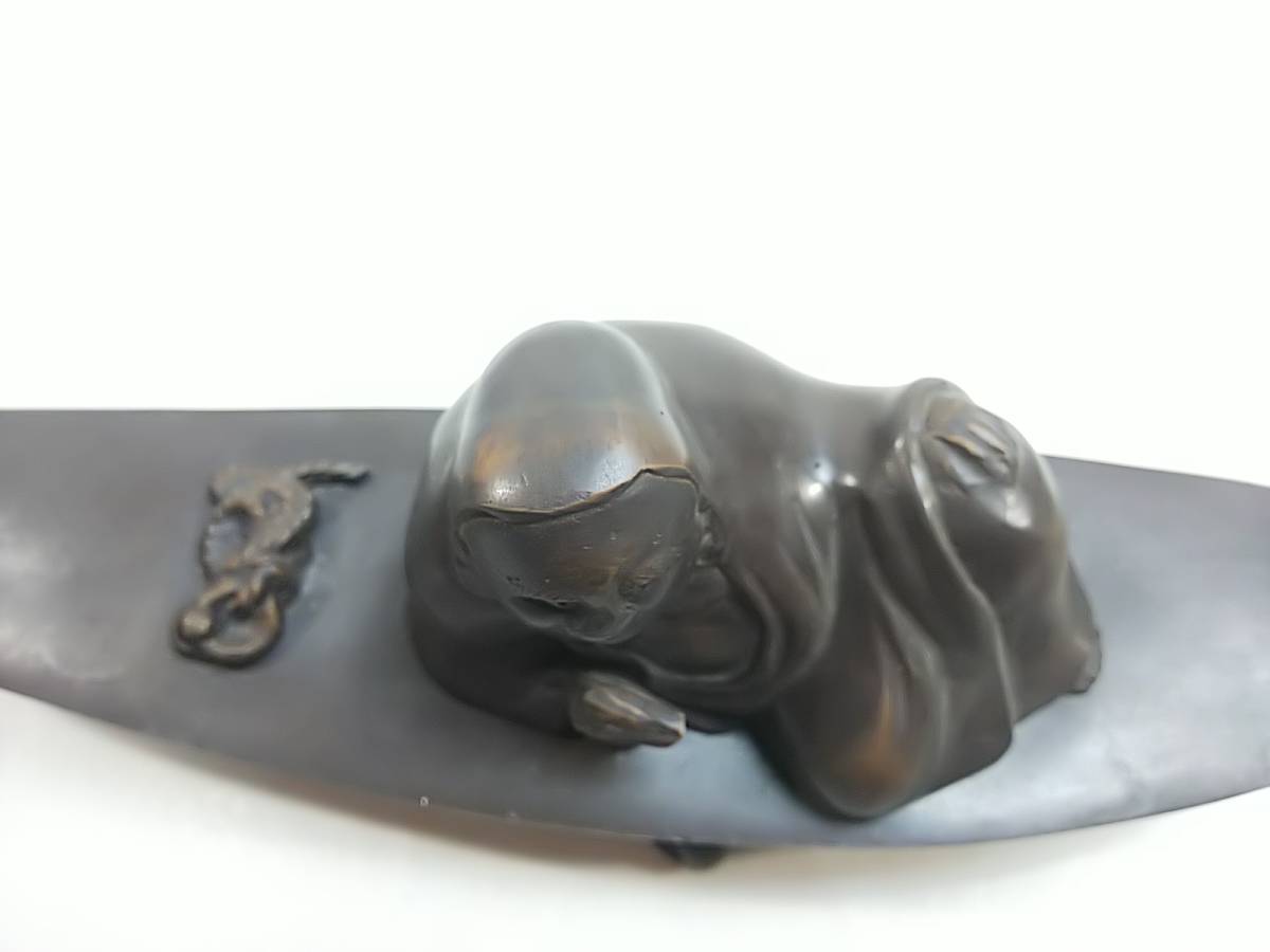売れ筋がひ新作! 808 銅香炉 銅製達磨大使乗船型香炉 重さ1.5kg 古