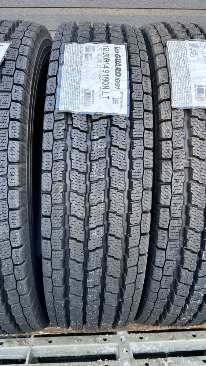 NEW 新品未使用 165/80R14 91/90N YOKOHAMA ice GUARD iG91 ヨコハマ アイスガード 冬タイヤ スタッドレス 2020年製 4本セット_画像3