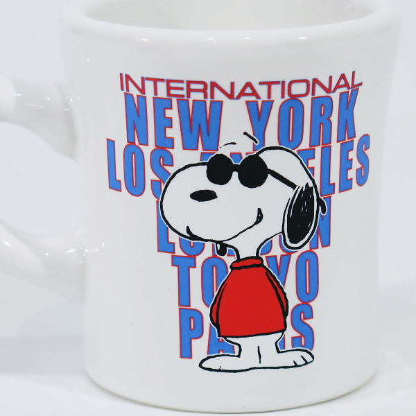 STUSSY ステューシー x PEANUTS ピーナッツ INTERNATIONAL CITY MUG インターナショナル シティー マグ ホワイト SNOOPY スヌーピー ocz_画像7