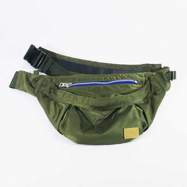 sacai サカイ x PORTER ポーター NYLON WAIST BAG ナイロン ウエスト バッグ 20-0074S カーキ ocz_画像1