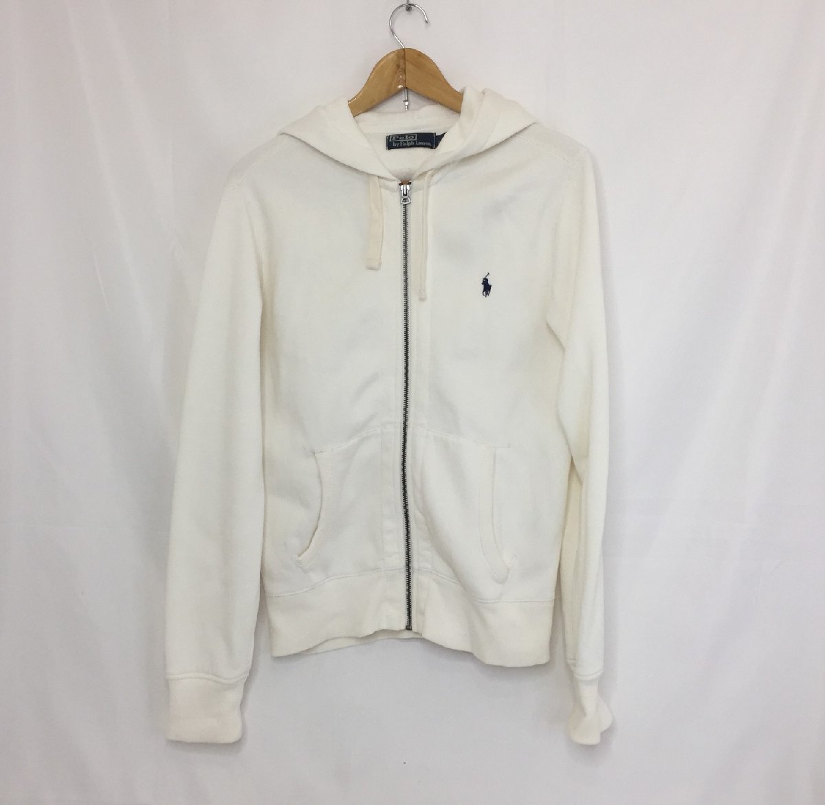 Polo by Ralph Lauren Polo Ralph Lauren one Point embroidery Zip up Parker size :S color : white lady's unisex 
