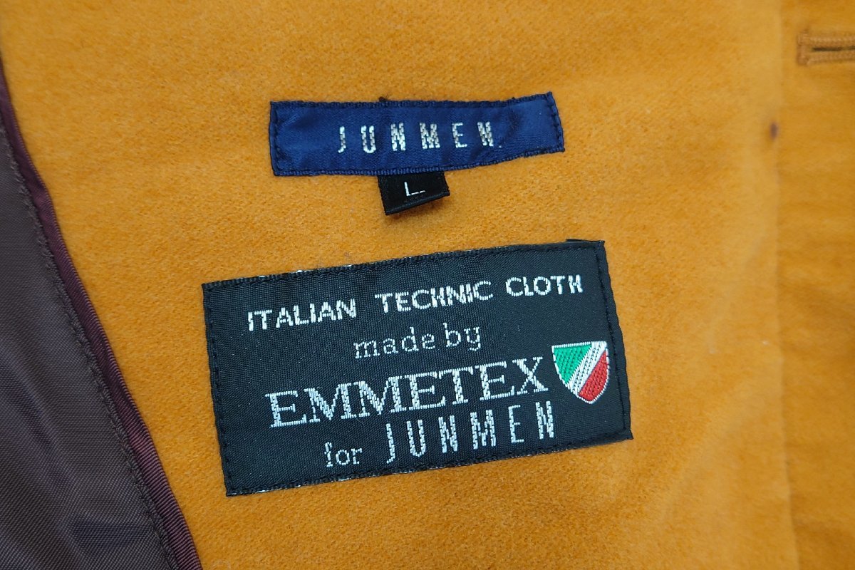 JUNMEN EMMETEX ジュンメン ボタンジャケット サイズL オレンジ アウター_画像3