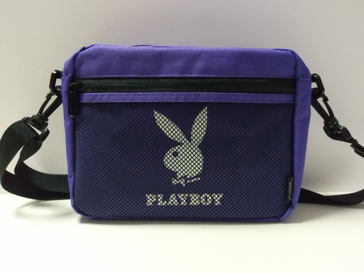 PLAYBOY shoulder bag belt removable type double fastener pouch Play Boy 