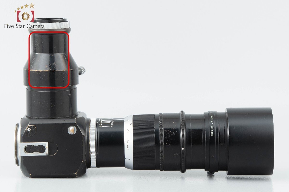 【中古】Leica ライカ TELYT 200mm f/4.5 + PLOOT VISOFLEX + ダブルレリーズ 希少品_画像10
