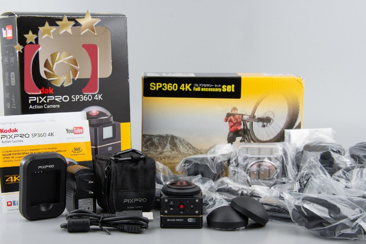 中古】KODAK コダック PIXPRO SP360 4K ブラック アクションカメラ +