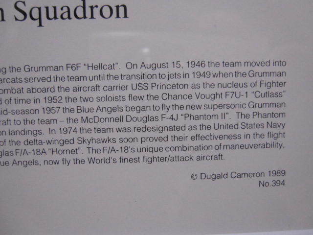 【 U.S.NAVY プリント Blue Angels 】アメリカ 海軍 戦闘機 ブルーエンジェルス F/A-18A ホーネット Hornet ブルーズ Blues アート 額装_画像5