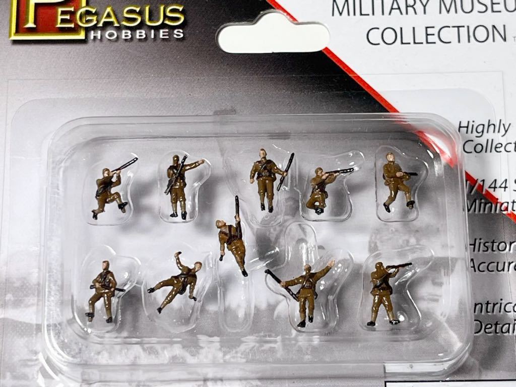 1/144 ペガサスホビー ミリタリー ミュージアム コレクション WWⅡ RUSSIANS ロシア 軍 兵 歩兵 ジオラマ ワールドタンク 等に ×4_画像3