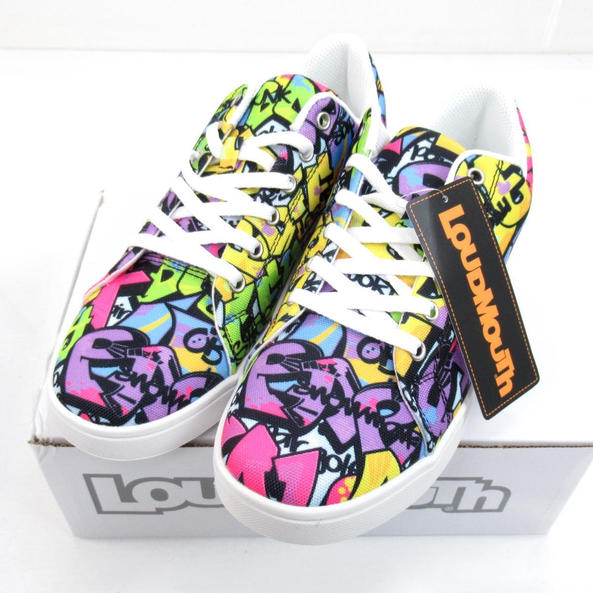 ★Loudmouth ラウドマウス LM-GS0002 スパイクレス ゴルフシューズ Tags Neon(317)25.0cm ★タグスネオン