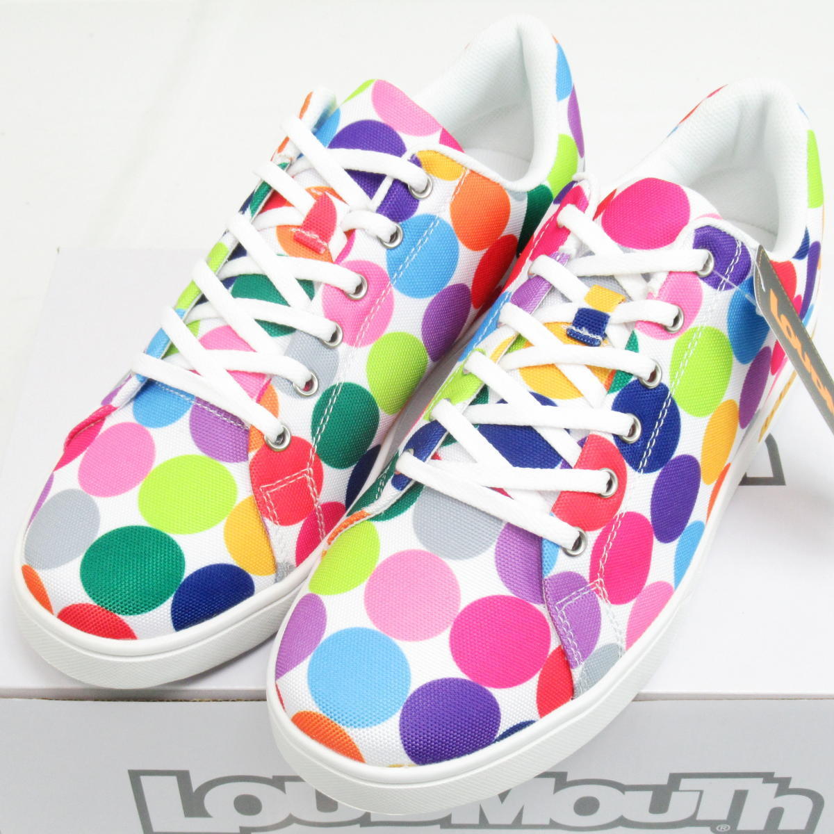 ★Loudmouth ラウドマウス LM-GS0002 スパイクレス ゴルフシューズ Disco Balls White(305)25.5cm ★