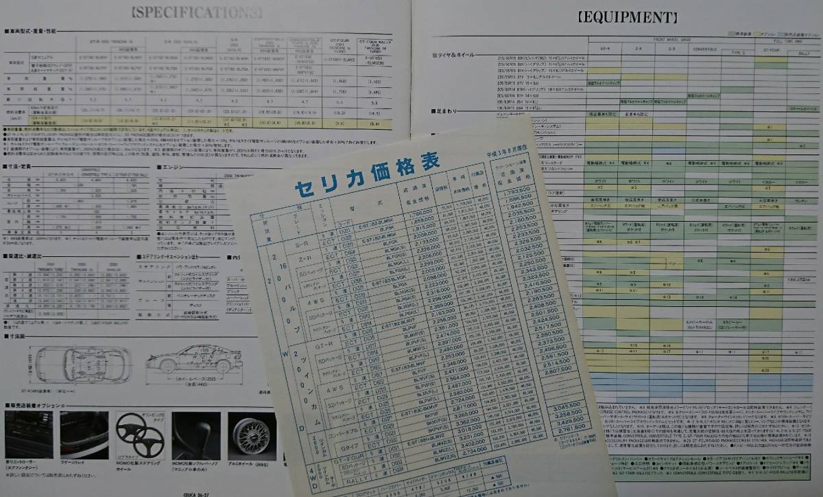 トヨタ セリカ 1991年8月 本カタログ 価格表付き_画像6