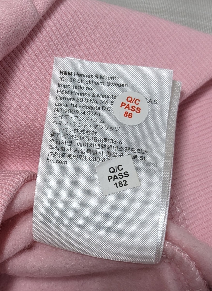 ほぼ未使用】H&M BLACKPINK スウェットトレーナー XS ブラックピンク