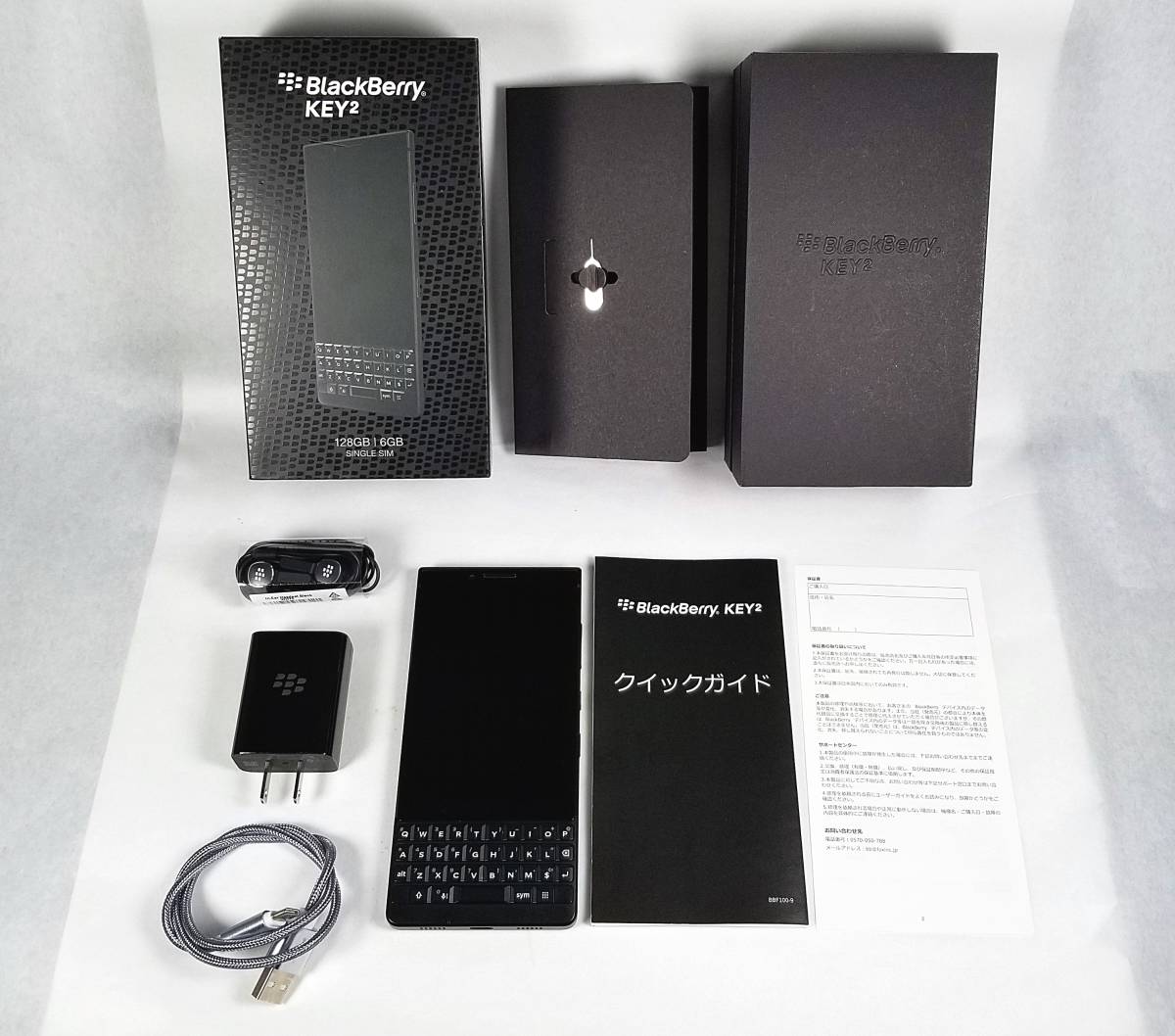 奇麗 BlackBerry KEY2 BBF100-9 Black RAM6GB/ROM128GB Android SIMフリー スマートフォン QWERTY キーボード