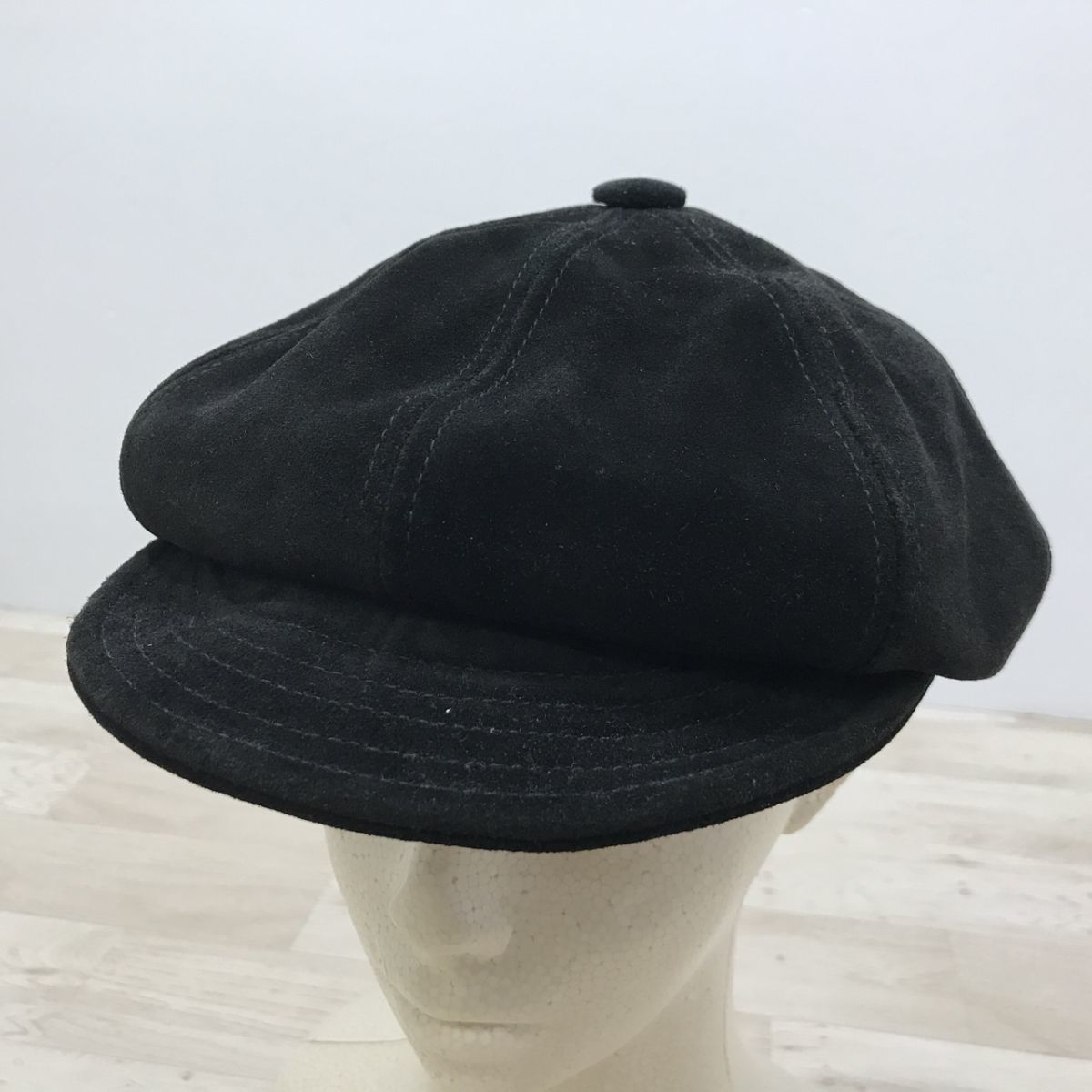ニューヨークハット NEW YORK HAT キャスケット 帽子 ブラック スエード サイズXL[N7843]_画像1