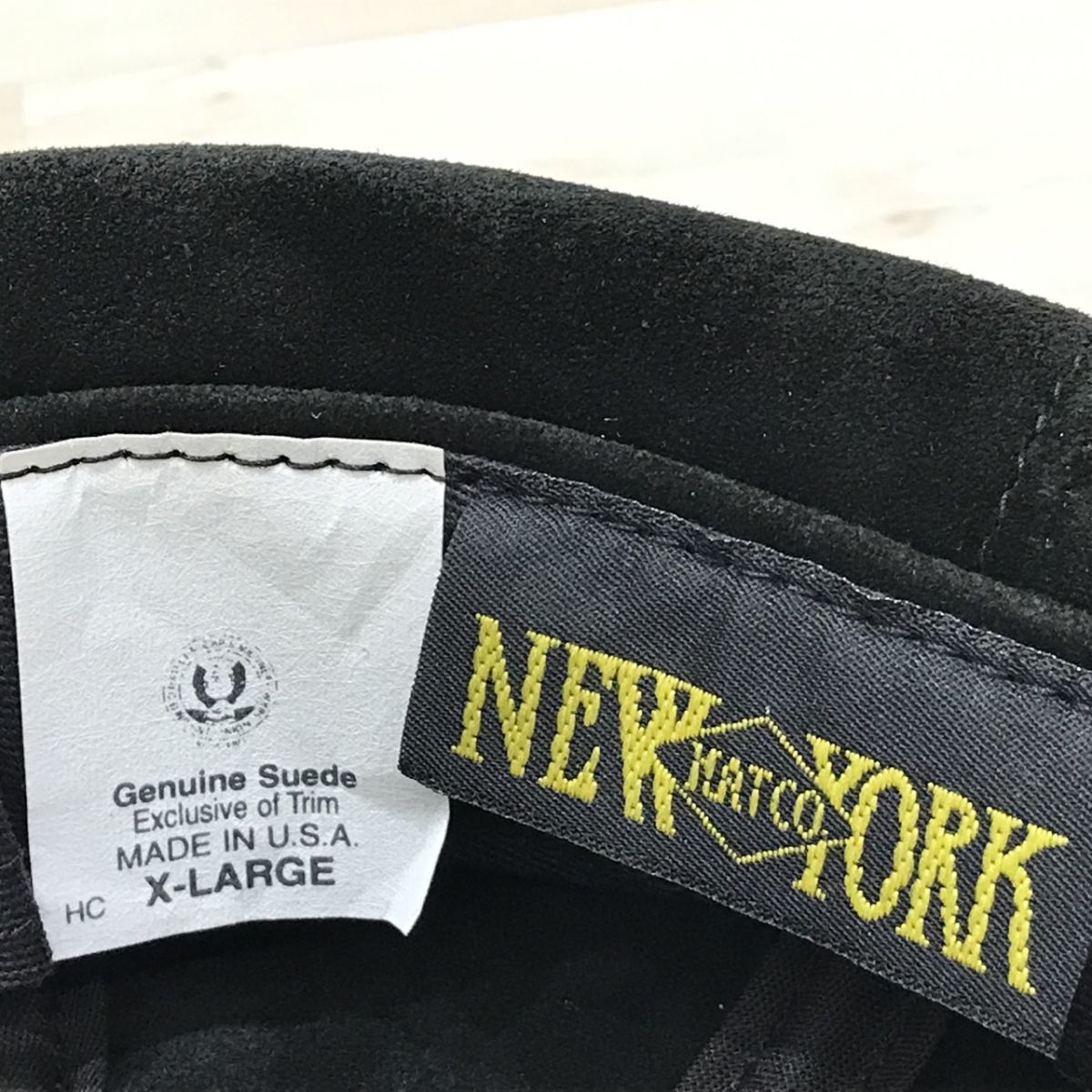 ニューヨークハット NEW YORK HAT キャスケット 帽子 ブラック スエード サイズXL[N7843]_画像8