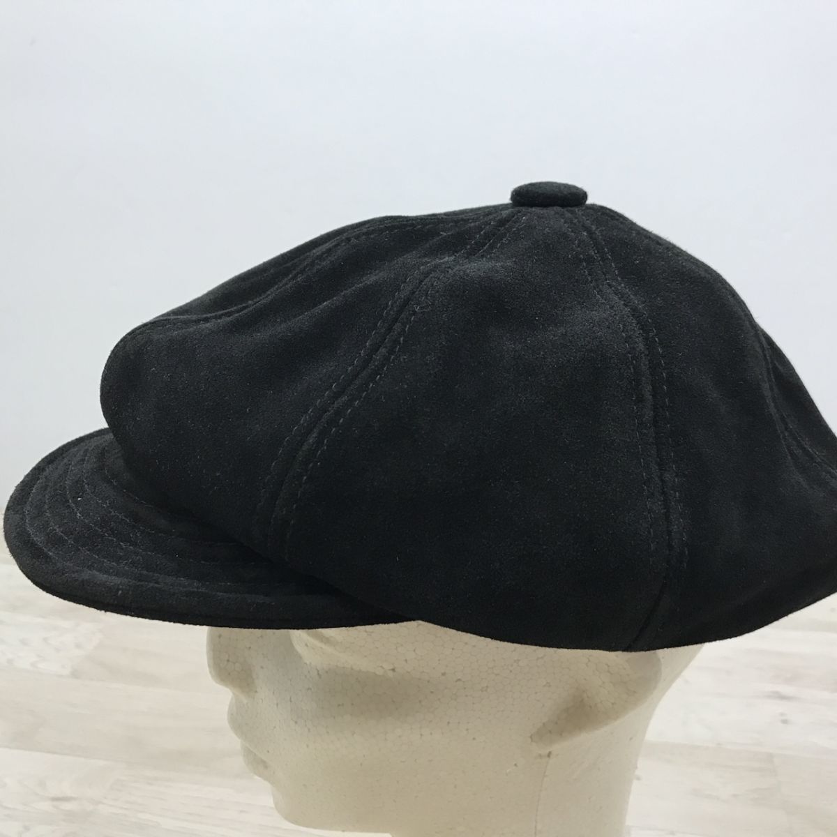 ニューヨークハット NEW YORK HAT キャスケット 帽子 ブラック スエード サイズXL[N7843]_画像2