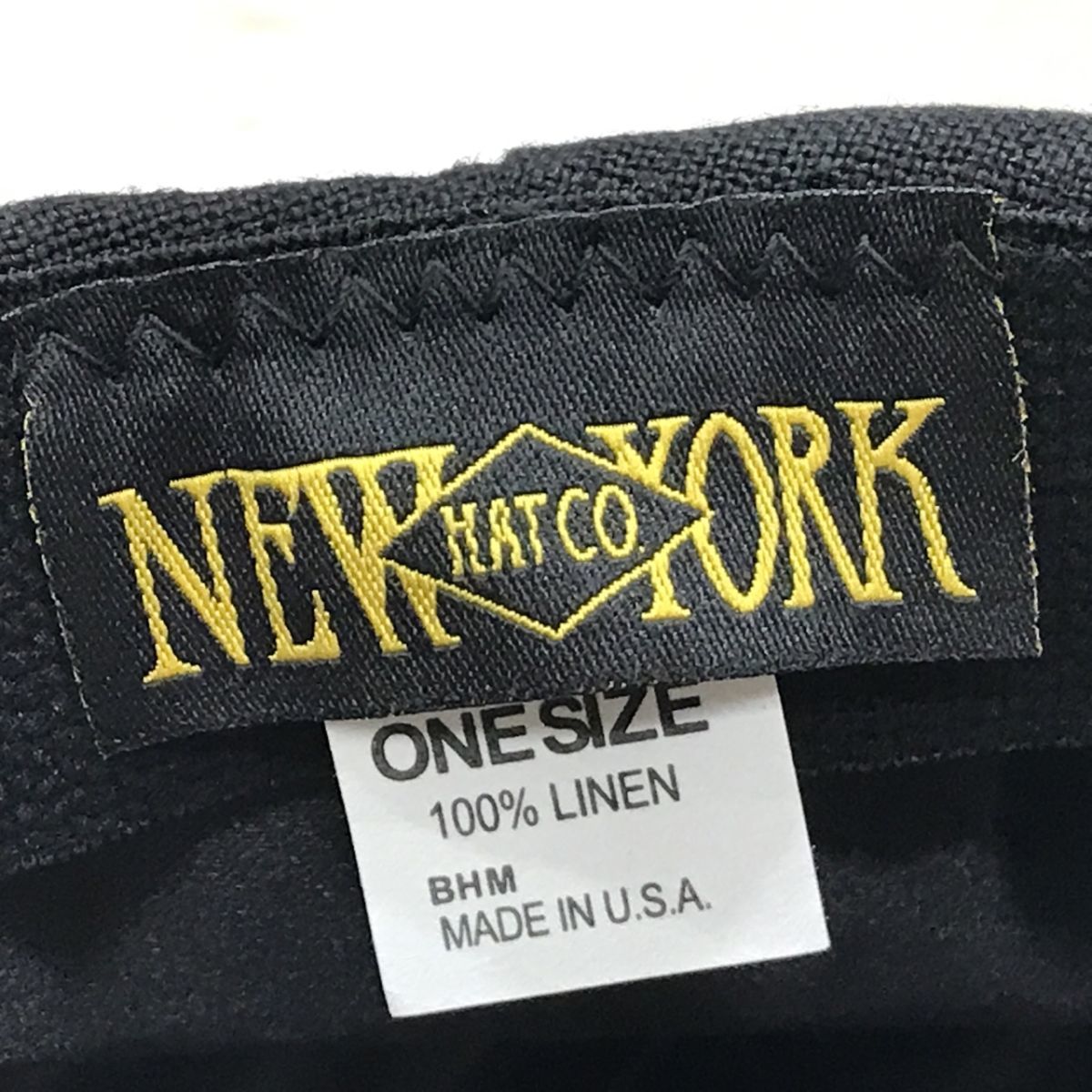 ニューヨークハット NEW YORK HAT キャスケット 帽子 ブラック リネン[N7838]_画像8