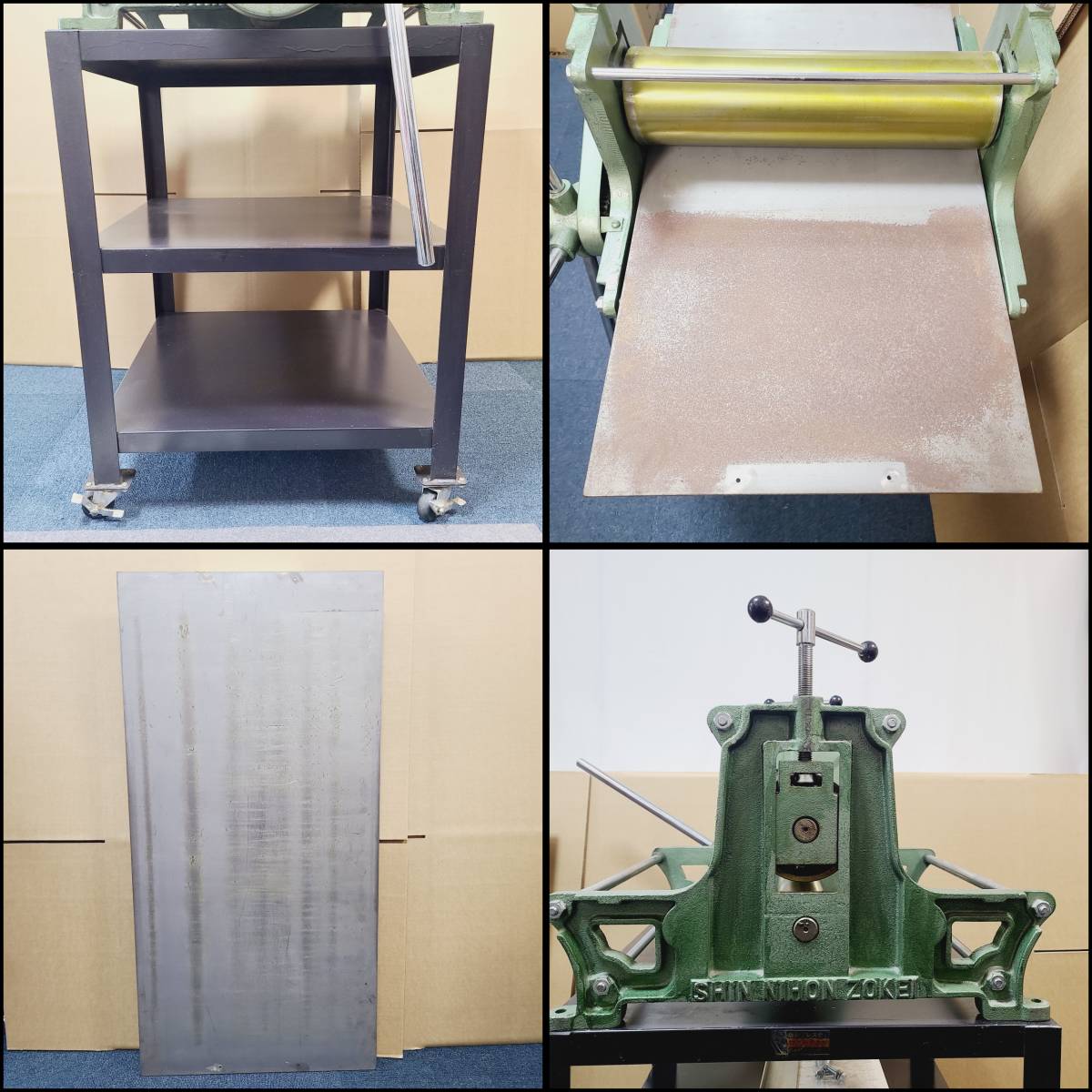 【A7831】　引き取り限定　ETCHING PRESS / 版画プレス機 SNT-175 / エッチングプレス / 新日本造形 / 手回し確認済み　北海道札幌市_画像9