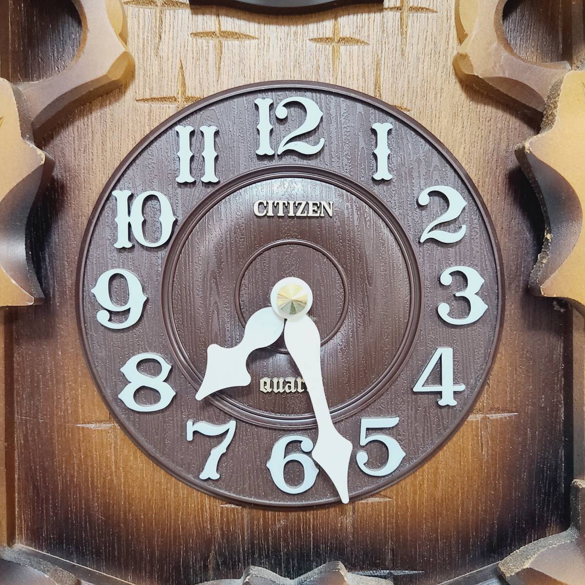 【A7839】　CITIZEN　シチズン　ハト時計　鳩時計 日本製 掛け時計 4MJ210N 昭和レトロ ジャンク品_画像4