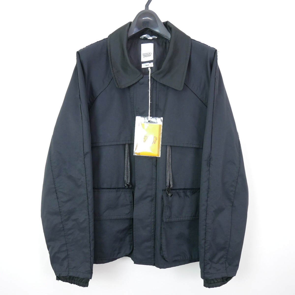 19SS YSTRDY’S TMRRW イエスタディズ トゥモロウ PATRASCHE BLOUSON コットン ナイロン ジップ ブルゾン ジャケット BLACK S_画像1