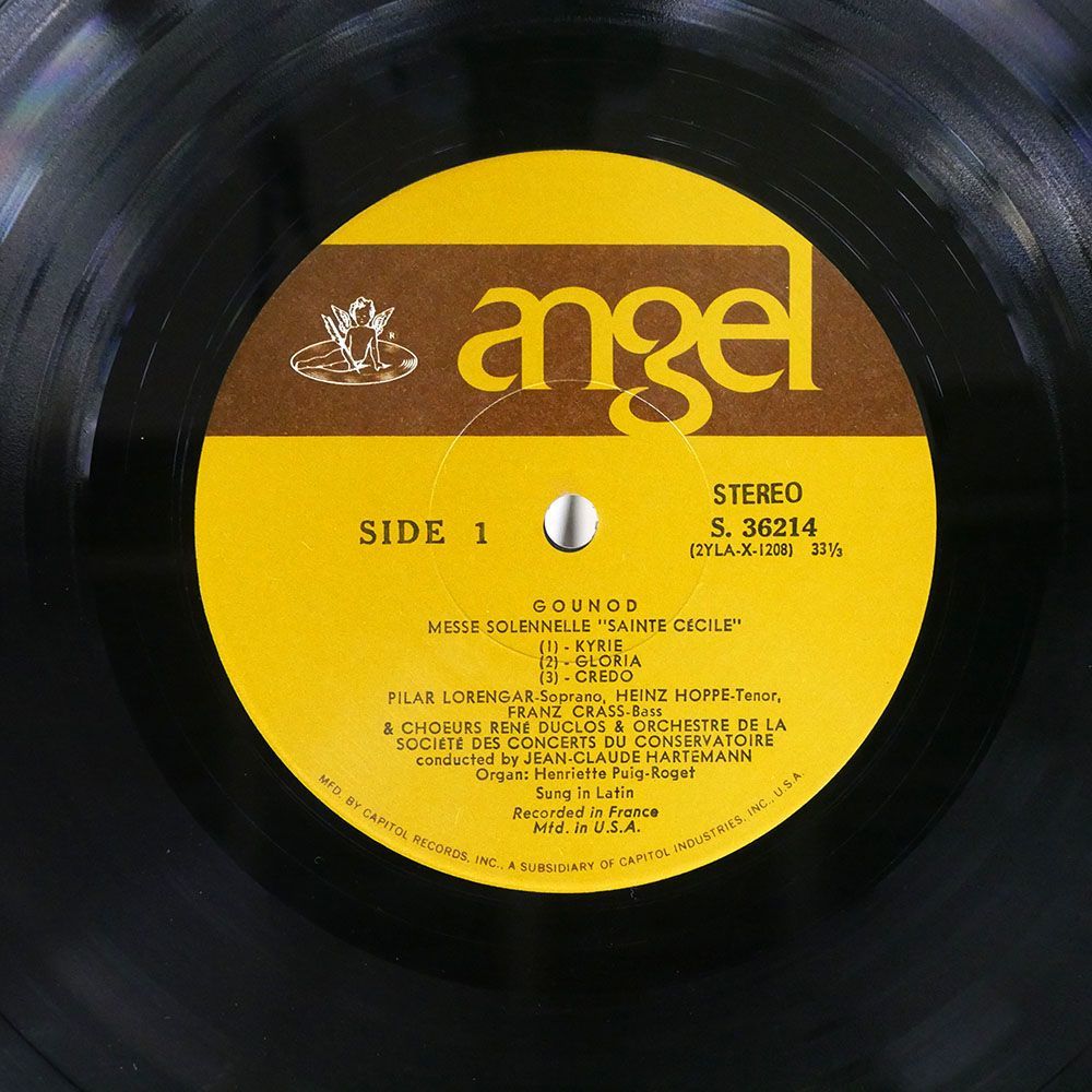 ピラール・ローレンガー/グノー：『聖セシリア荘厳ミサ曲』/ANGEL S36214 LP_画像2