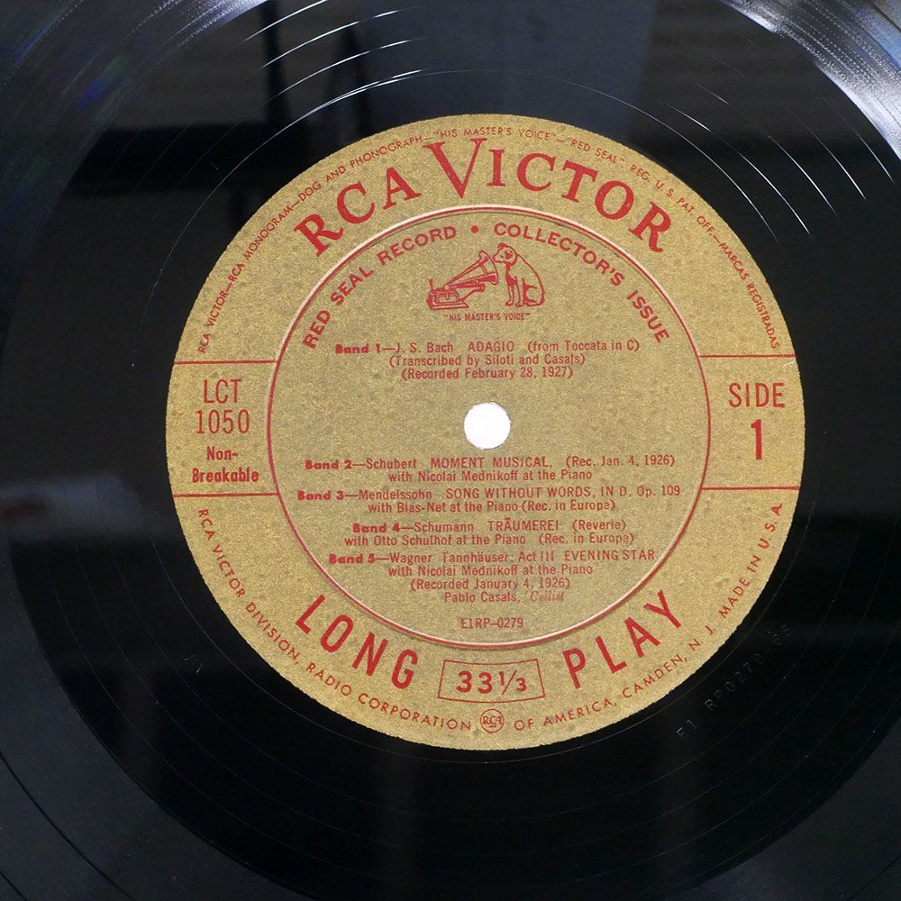米 カザルス/チェロ・アンコール集/RCA VICTOR LCT 1050 LP_画像2