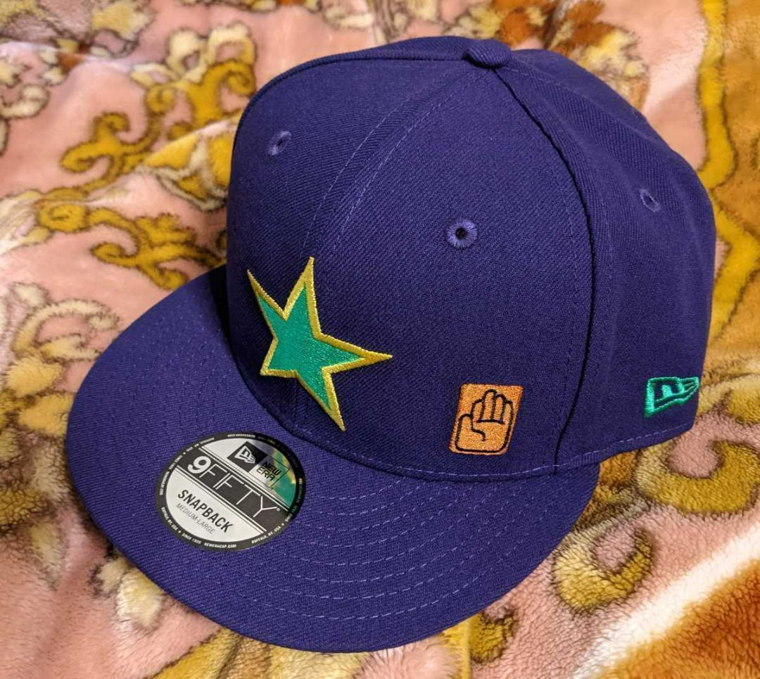 新品/ジョジョ/NEW ERA(ニューエラ) /コラボ/キャップ/空条承太郎 /JOTARO /9FIFTY/検索/星 /紫 /スタープラチナ /スタンド /905_画像2