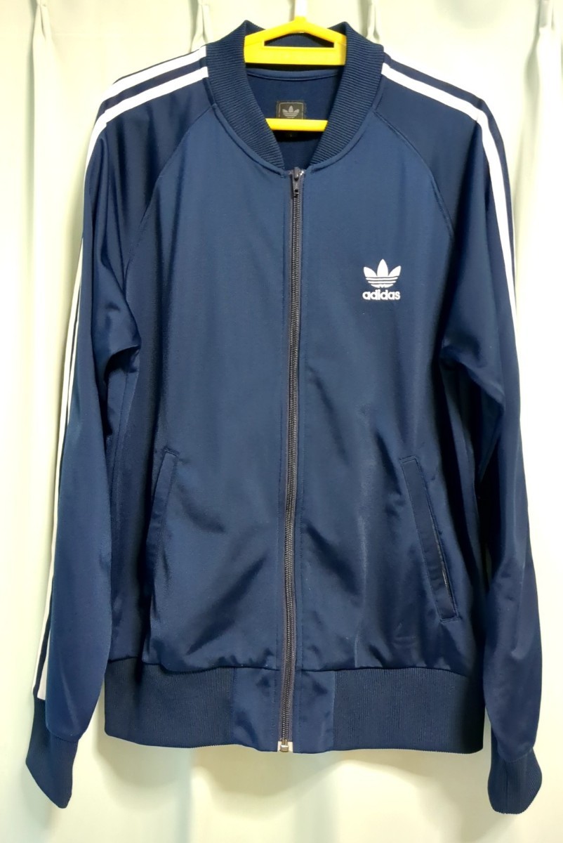 アディダスオリジナルス L トラックジャケット ジャージ ネイビー 黒タグ adidas Originals 102340 検索ベッケンバウアー ファイヤーバード_画像1