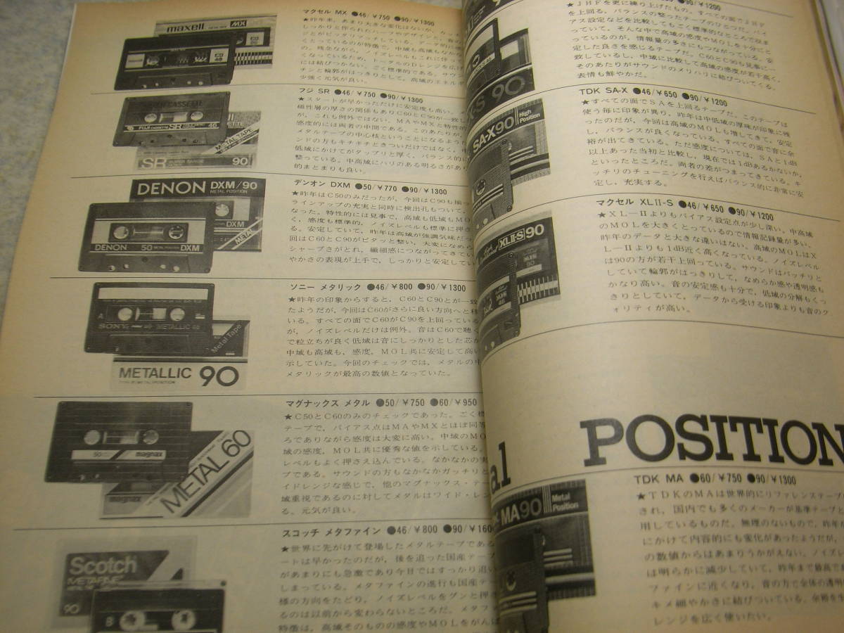 stereo ステレオ 1982年5月号　テスト/山水AU-D907Fextra/デンオンPMA-950/トリオKA-1000/ラックスL-510/ソニーPCM-F1/カセットテープ47種_画像8