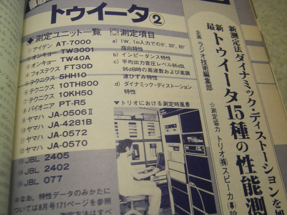 ラジオ技術 1981年9月号 BTLアンプ製作特集 トゥイータ測定 ビクターKD-D33/ナカミチNR-200/パイオニアPL-70LⅡ/アイワFF8等の記事の画像5