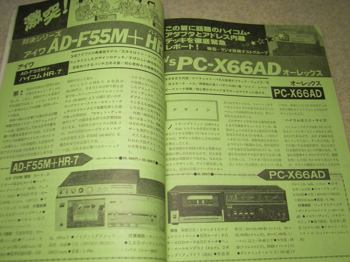 ラジオ技術　1980年6月号　赤井GX-F90/ローディD-3300M/アイワAD-F55M/オーレックスPC-X66AD　テスト/デンオンDL-103/DL-305/シュアーV15Ⅳ_画像5