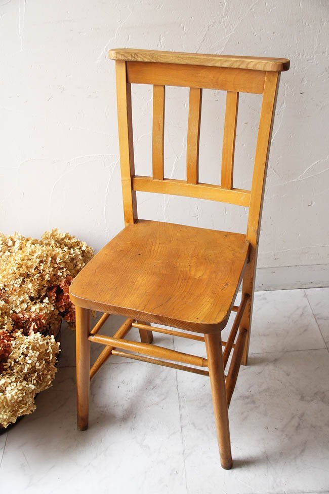 ■店頭価格　￥３３０００■チャペルチェア１６・チャーチ・白木椅子・椅子イス・イギリスビンテージ・ヴィンテージ家具_画像10