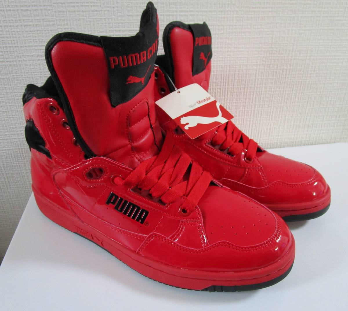 【美品！新品 未使用品】Puma[プーマ プーマキャット 2]　 PUMA CAT 2 PATENT　 RED/BLK　日本サイズ　26.5㎝_画像3