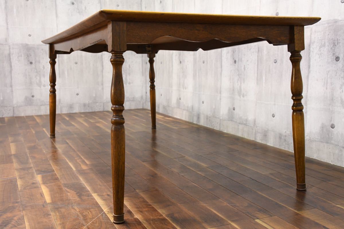 CJC23 飛騨の家具 KASHIWA 柏木工 メラミントップ ダイニングテーブル ビンテージ W179cm コロニアル様式 カシワ 食卓テーブル 食卓机_画像3