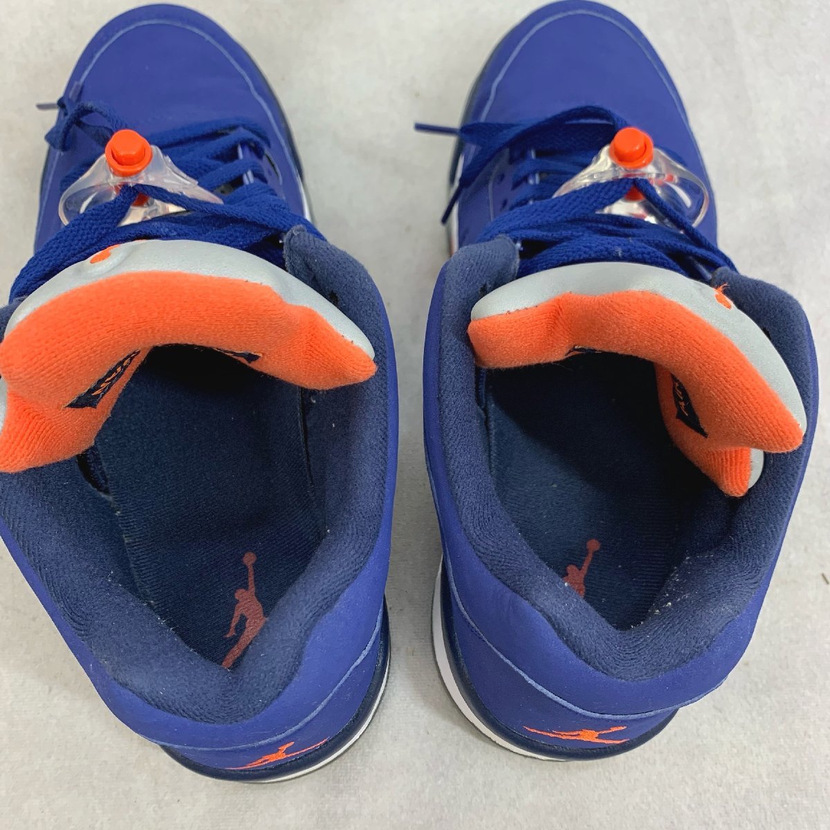 NIKE AIR JORDAN 5 RETRO LOW 819171-417 Knicks Nike воздушный Jordan спортивные туфли мужской 26.5cm голубой orange обувь 