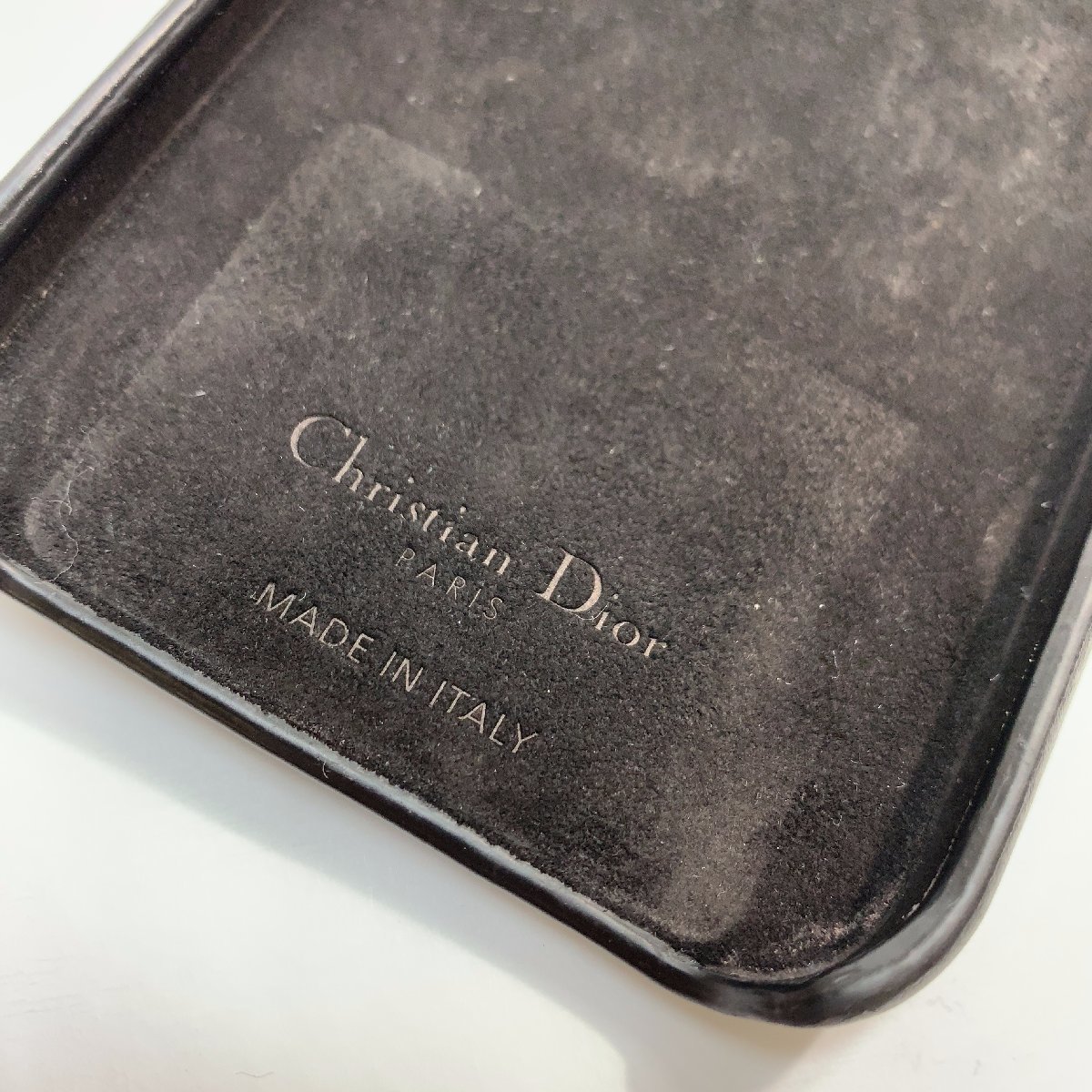 美品 Christian Dior クリスチャン ディオール iPhone 13 Pro スマホ ケース レディ カナージュ S0959ONMJ 黒 ラムスキン レザー 小物_画像7