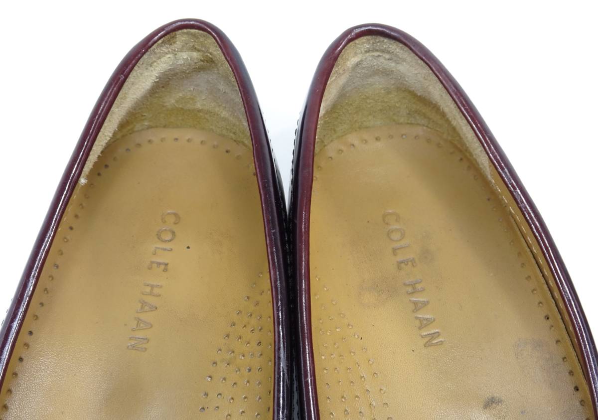 即決 COLE HAAN 8.5 タッセルローファー コールハーン メンズ バーガンディー 本革 ビジネス 本皮 モカシン 通勤 スリッポン 革靴 オフィス_画像7