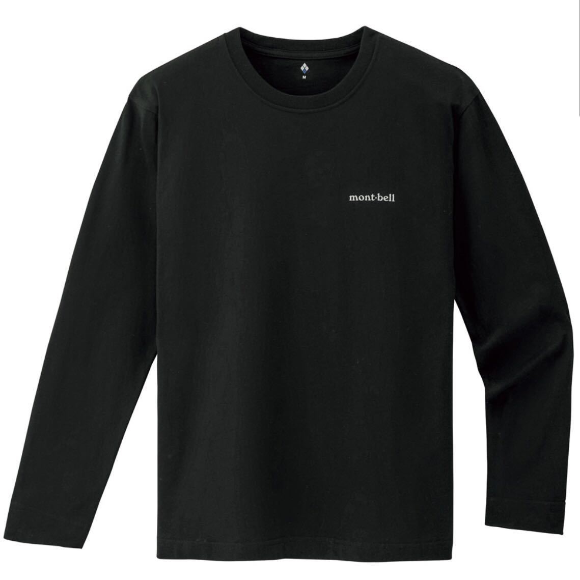 新品 montbell モンベル ペアスキンコットン Tシャツ Lサイズ ブラック 男女兼用 ロンT メンズ レディース ユニセックス アウトドア 8468_画像2