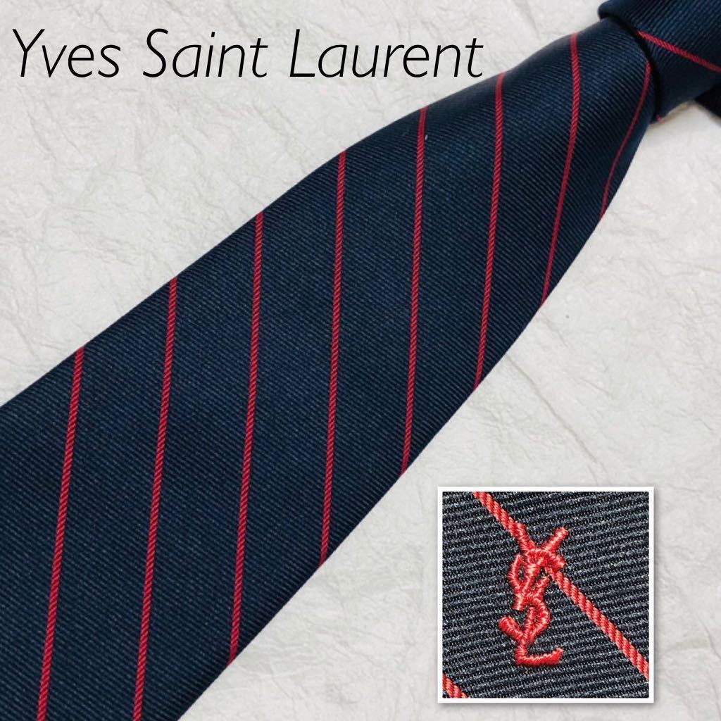 YVES SAINT LAURENT イヴ・サンローラン ネクタイ レジメンタル YVES SAINT LAURENT イヴ・サンローラン ネクタイ レジメンタル