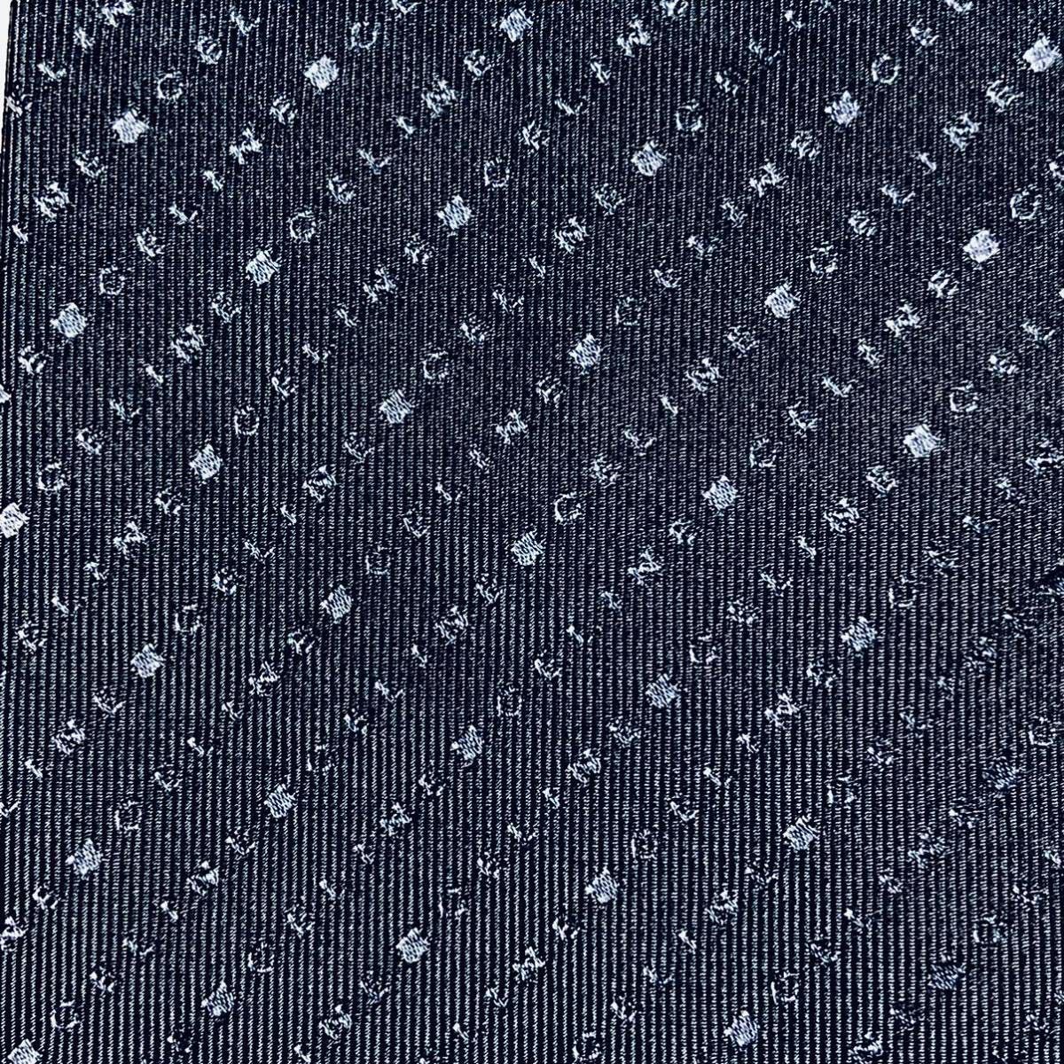 # beautiful goods # present #CELINE Celine necktie Logo total pattern reji men taru stripe silk 100% Italy made blue group 