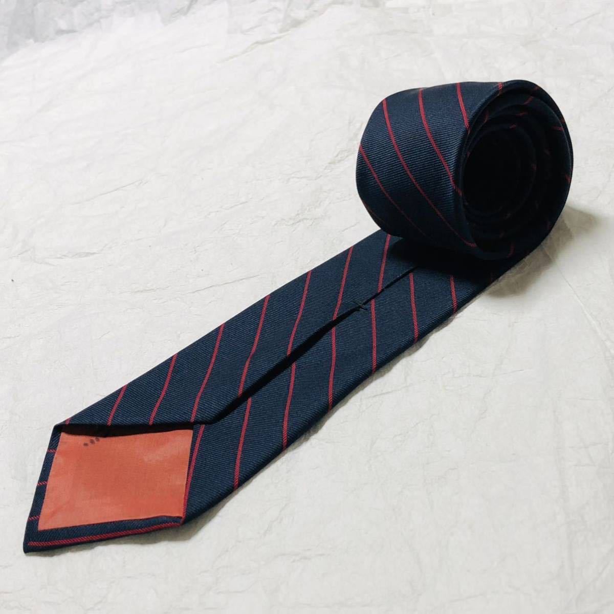 YVES SAINT LAURENT イヴ・サンローラン ネクタイ レジメンタル YVES SAINT LAURENT イヴ・サンローラン ネクタイ レジメンタル