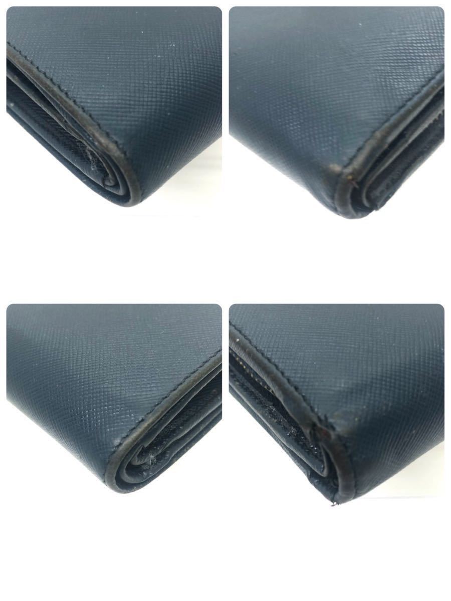PRADA プラダ サフィアーノレザー 二つ折り財布 L字ファスナー PRADA プラダ サフィアーノレザー 二つ折り財布 L字ファスナー