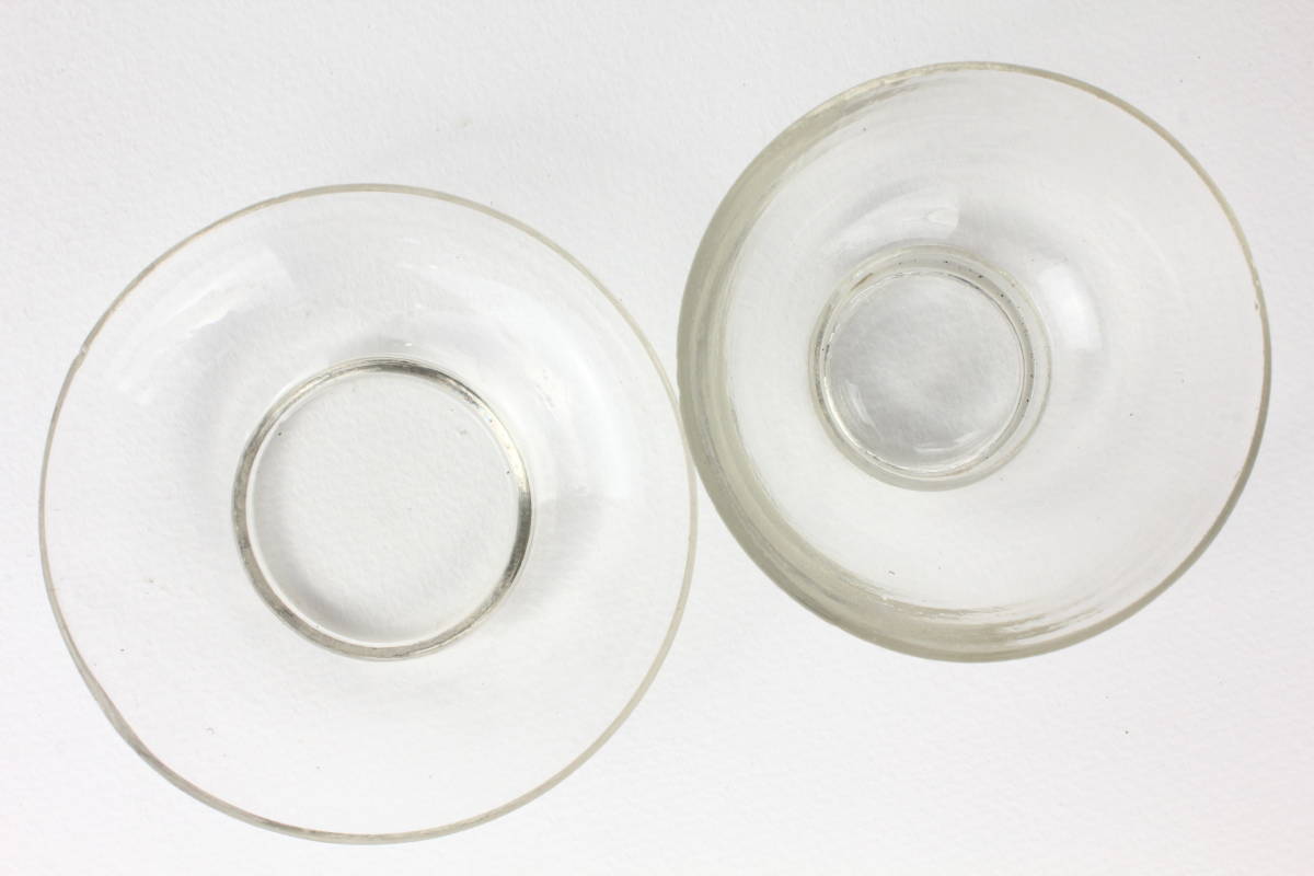 148 江戸ガラス（無色）酒杯、小碗　小皿　鉛ガラス 江戸硝子_画像4