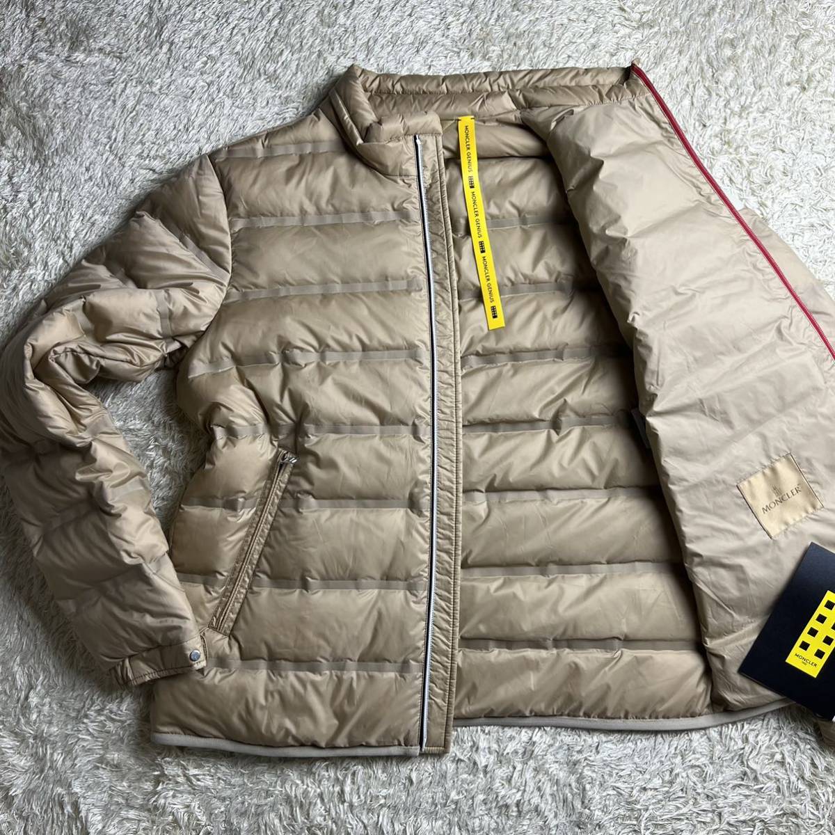 G07新品タグ付!!希少色!希少XXL★MONCLER GENIUS『軽快な着心地』ダウンジャケット ブルゾン 大きめサイズ キャメル 超軽量◎ 未使用品_画像1