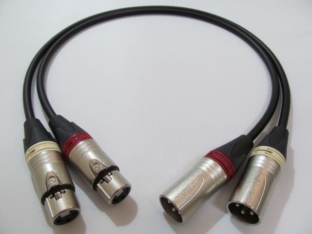 XLR кабель 2 шт 1 комплект 2.0m | кабель :CANARE Canare L-2T2S | штекер :NEUTRIK