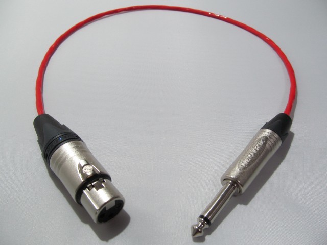 XLR( женский )-TS фоно кабель 1 шт. 2.5m | кабель :BELDEN Belden 88760 | штекер :NEUTRIK