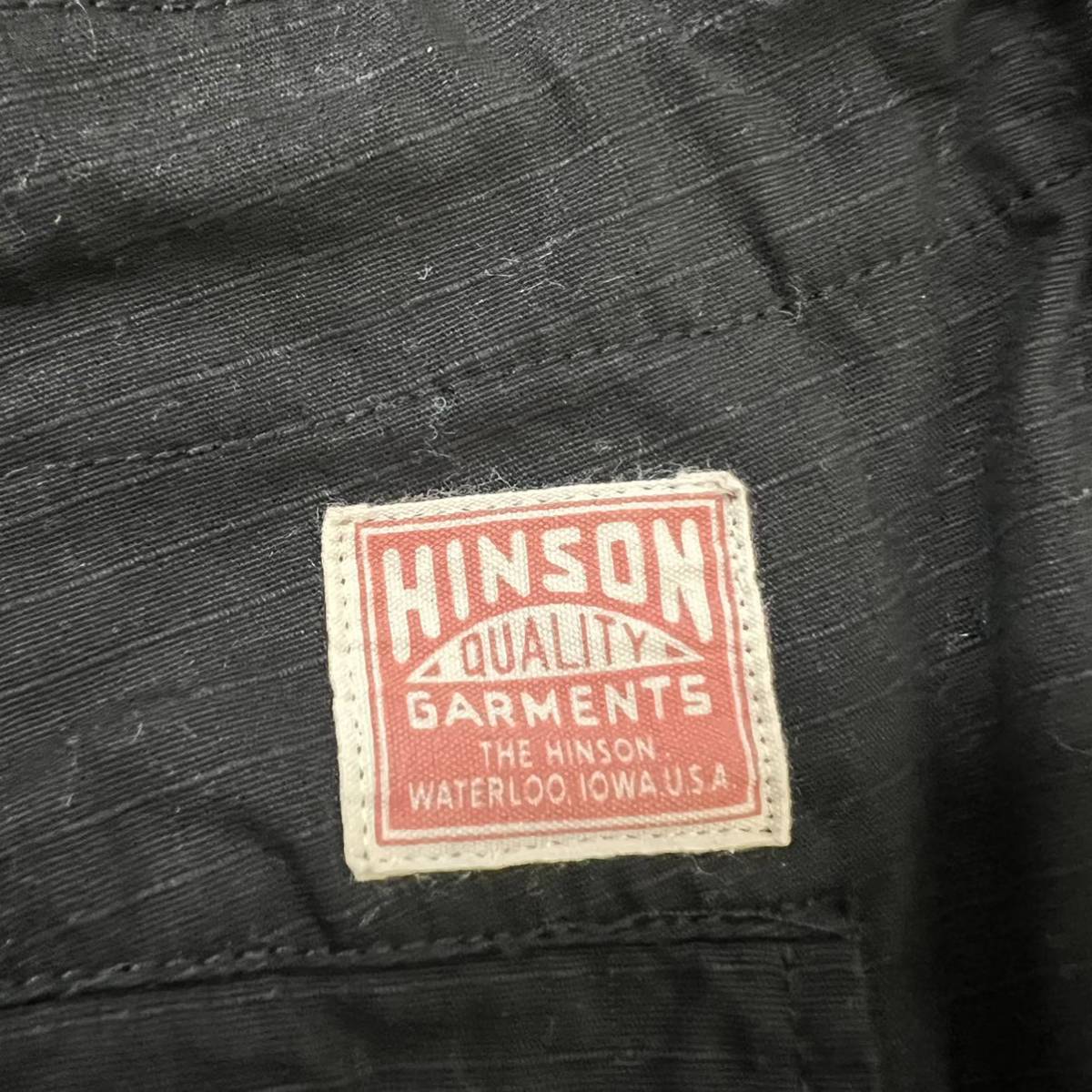 HINSON CARGO PANTS ヒンソン カーゴ パンツ size L ブラック 長ズボン ドローコード メンズ ポケット付き_画像3