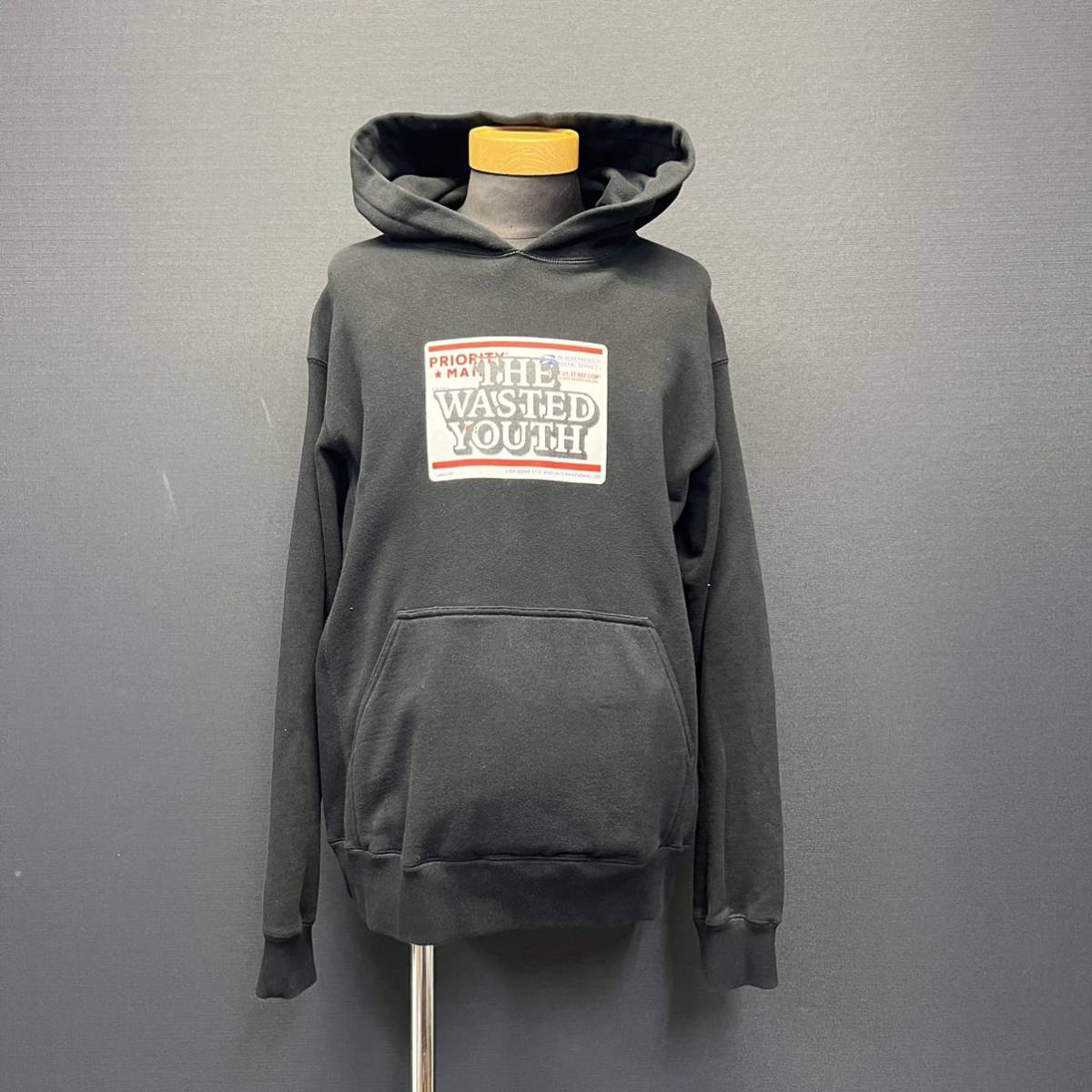 THE BLACK EYE PATCH 21SS WASTED YOUTH LABEL HOODIE ブラックアイパッチ ウエステッドユース レーベル フーディー size M