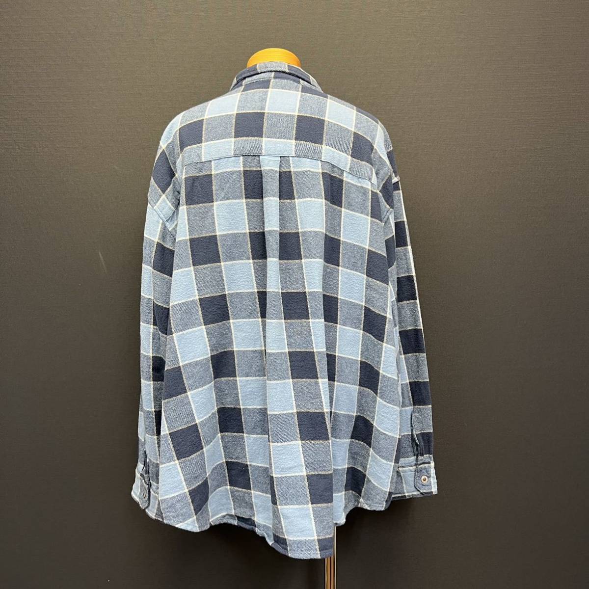 Levi's Silver Tab Check Shirt リーバイス シルバータブ チェック シャツ size XL ブルー ボタン オーバーサイズ_画像2