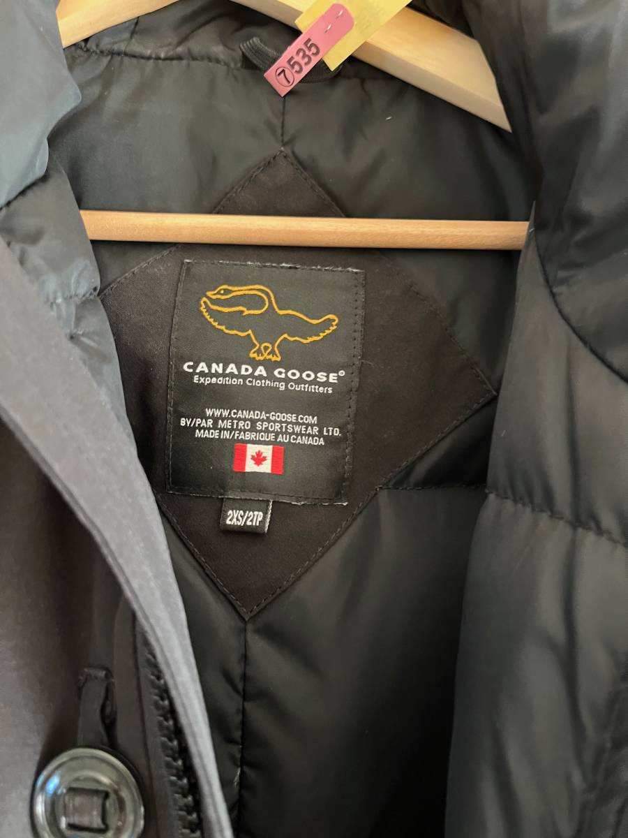 希少 サイズ canada goose カナダグース 初期 ダウンジャケット 2xs xxs jasper chateau ジャスパー シャトー の前身 クリーニング済_画像5