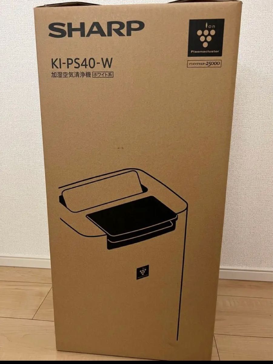 シャープ 加湿空気清浄機 KI-PS40-W SHARP プラズマクラスター 新品未